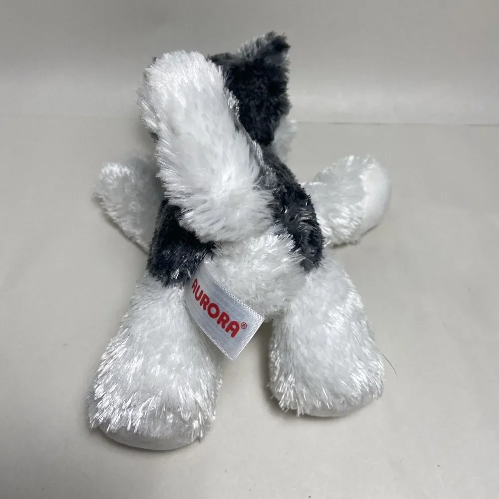 Aurora Husky Plush 8 inch Grey White Blue Eyes Stuffed Animal Puppy Dog